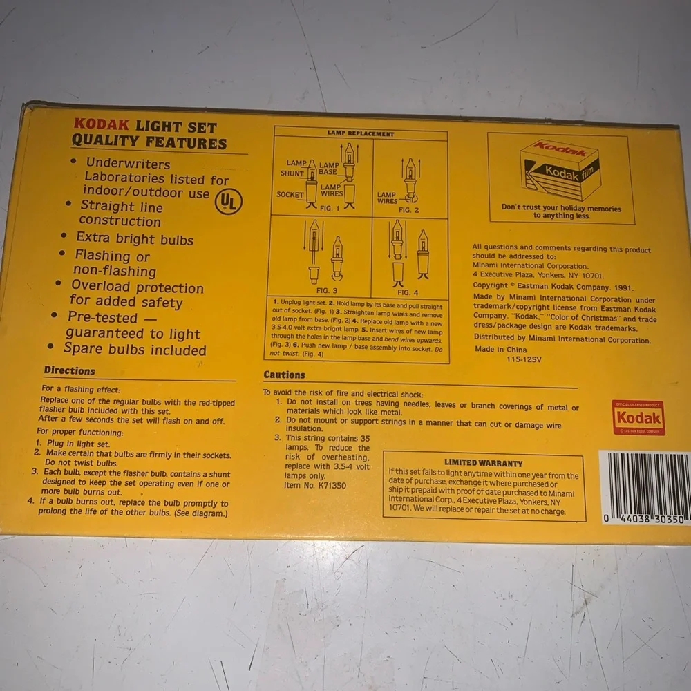 Kodak Color of Christmas Light Set 35lights